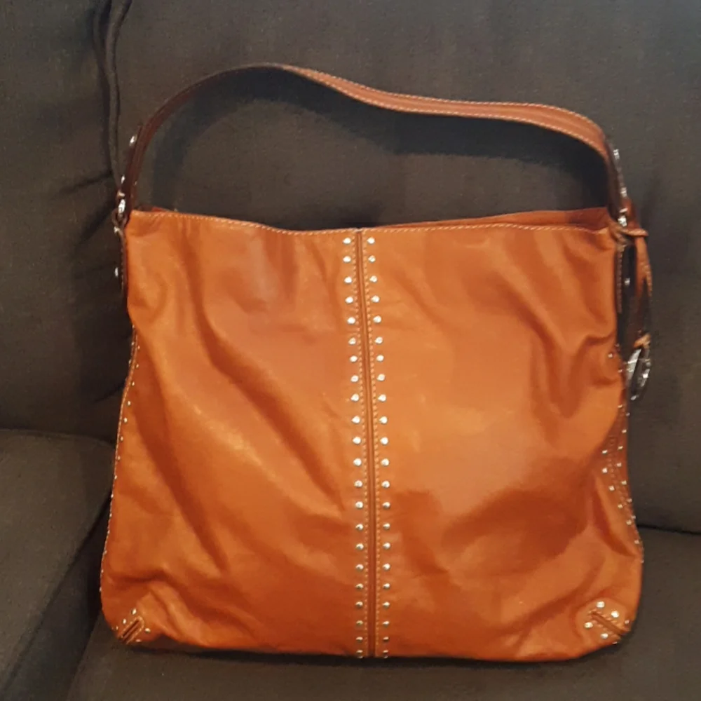 Michael Kors Tan Studded Hobo Bag